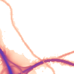 Night-time road noise heatmap for M30 8FY