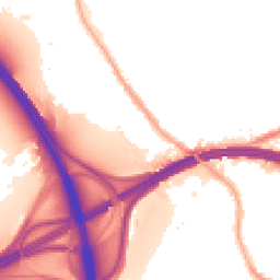 Night-time road noise heatmap for M30 8HT