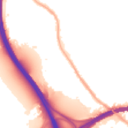 Night-time road noise heatmap for M30 8JL