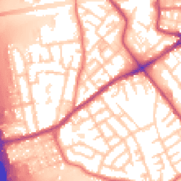 Daytime road noise heatmap for M30 8QA