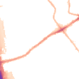 Night-time road noise heatmap for M30 8QA
