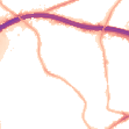 Night-time road noise heatmap for M30 8WD