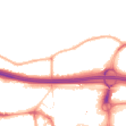 Night-time road noise heatmap for M30 9AE