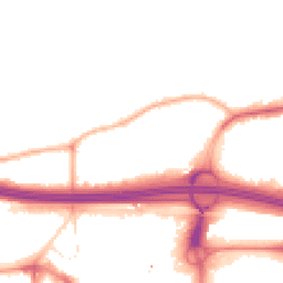 Night-time road noise heatmap for M30 9AF