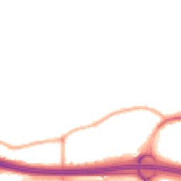 Night-time road noise heatmap for M30 9AU