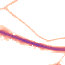 Night-time road noise heatmap for M30 9HQ
