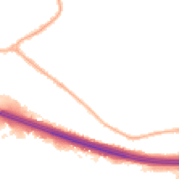 Night-time road noise heatmap for M30 9JZ
