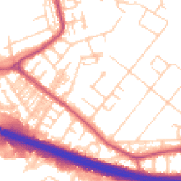 Daytime road noise heatmap for M30 9LA