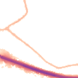Night-time road noise heatmap for M30 9LA