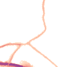 Night-time road noise heatmap for M30 9LG