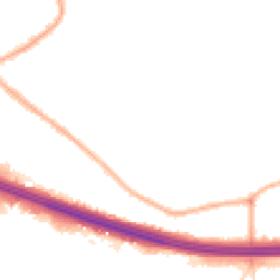 Night-time road noise heatmap for M30 9LP