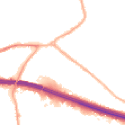 Night-time road noise heatmap for M30 9PR
