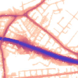 Daytime road noise heatmap for M30 9QE