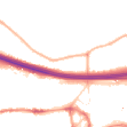 Night-time road noise heatmap for M30 9QN