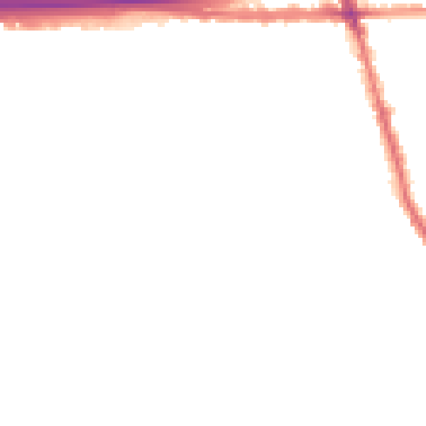 Night-time road noise heatmap for M34 2BJ
