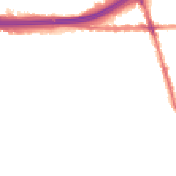 Night-time road noise heatmap for M34 2BL