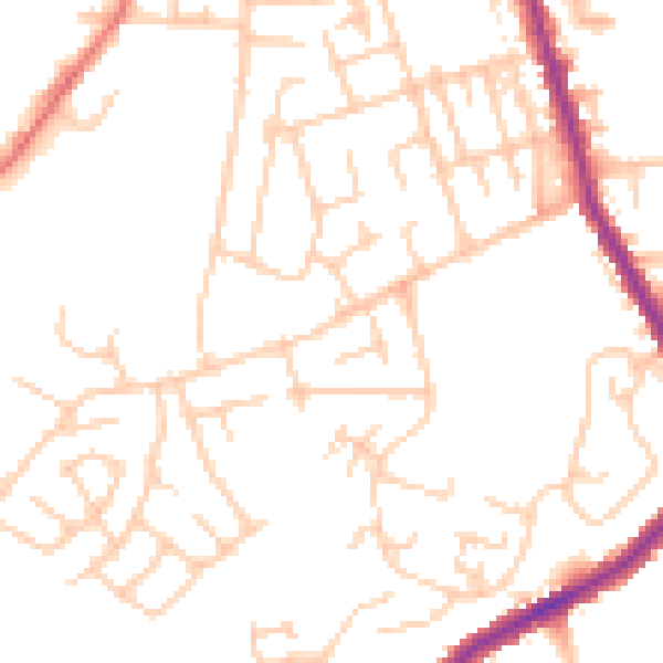 Daytime road noise heatmap for M34 2DF