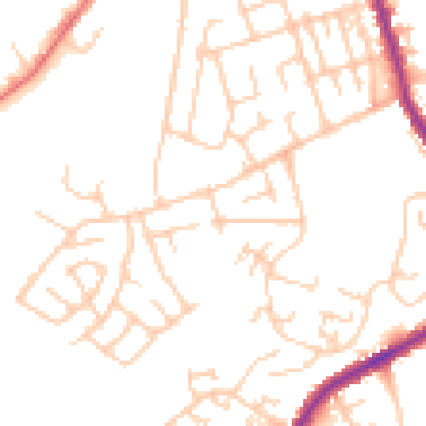 Daytime road noise heatmap for M34 2DH