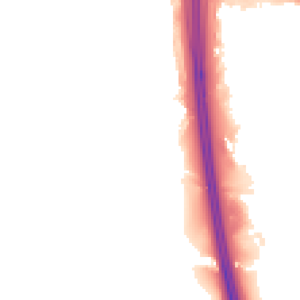 Night-time road noise heatmap for M34 2JN
