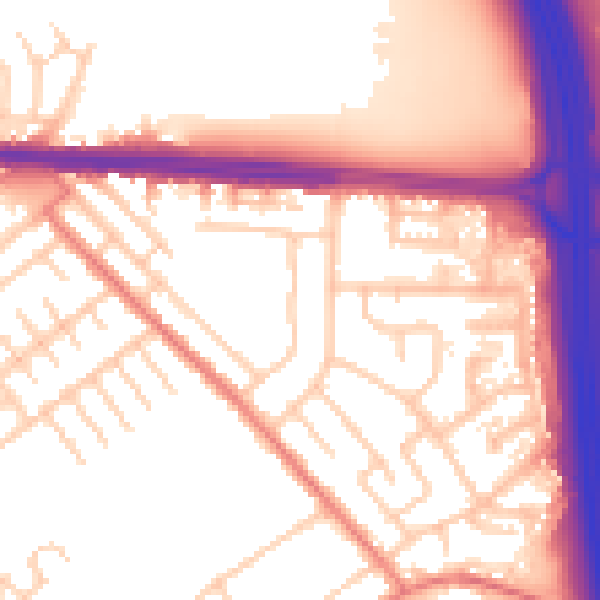 Daytime road noise heatmap for M34 2PA