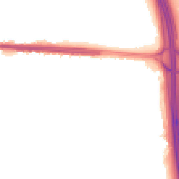 Night-time road noise heatmap for M34 2PA