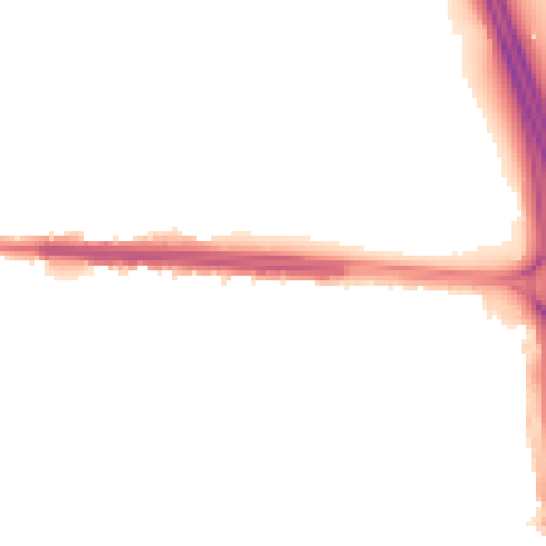 Night-time road noise heatmap for M34 2PF