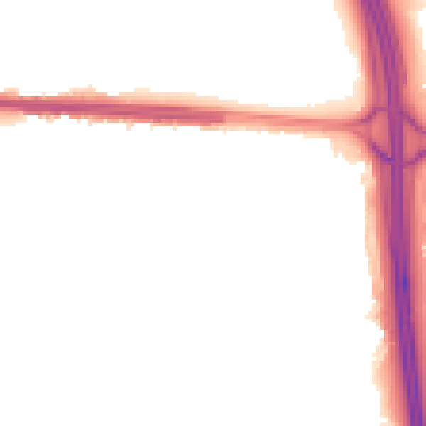 Night-time road noise heatmap for M34 2WZ