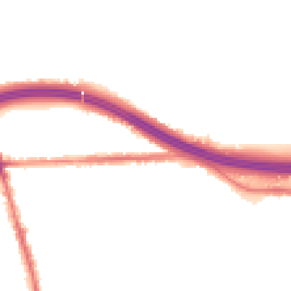 Night-time road noise heatmap for M34 3DQ