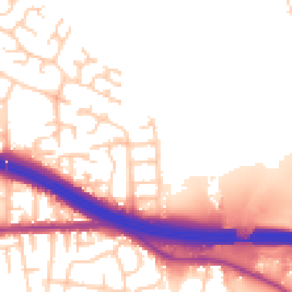 Daytime road noise heatmap for M34 3FD