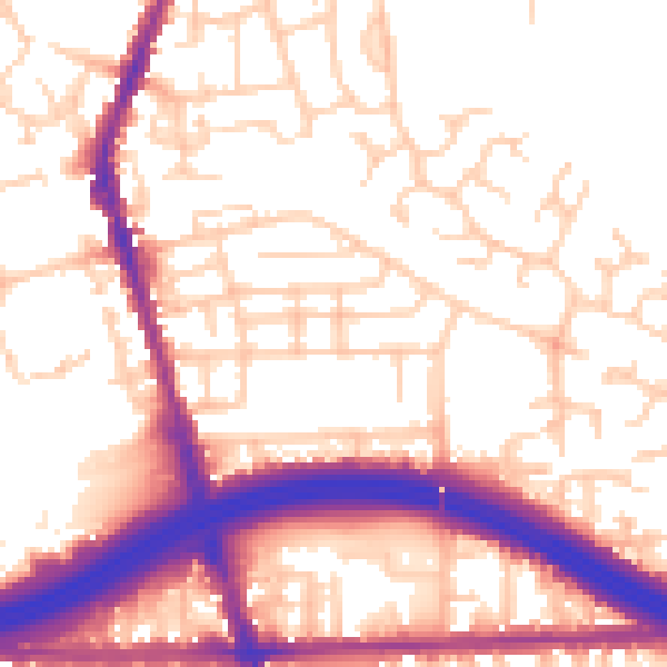 Daytime road noise heatmap for M34 3HZ