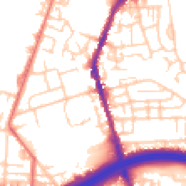 Daytime road noise heatmap for M34 3LU