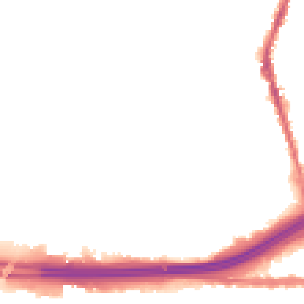 Night-time road noise heatmap for M34 3NU