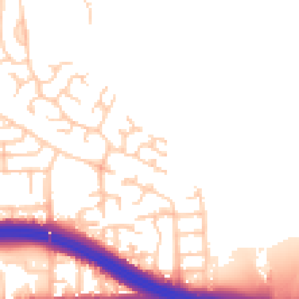 Daytime road noise heatmap for M34 3TN