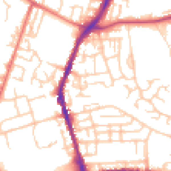 Daytime road noise heatmap for M34 5AG
