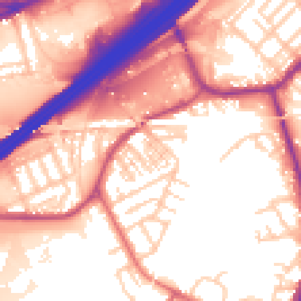 Daytime road noise heatmap for M34 5HU