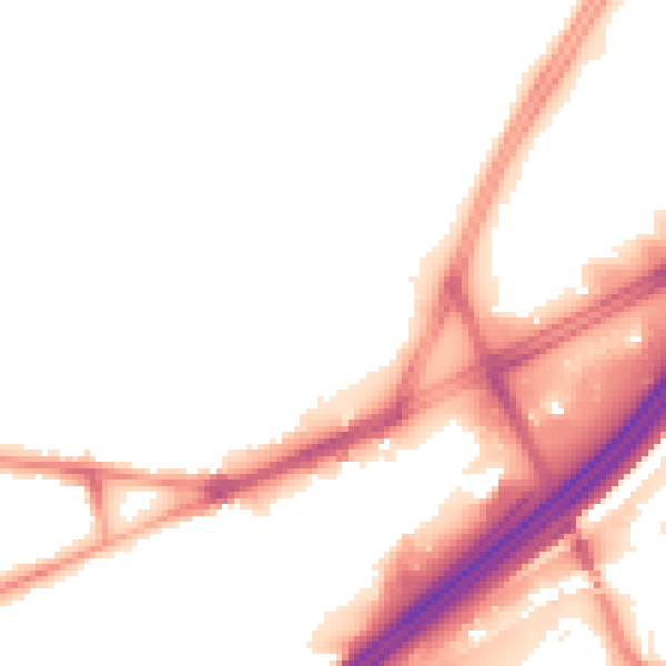 Night-time road noise heatmap for M34 5RE