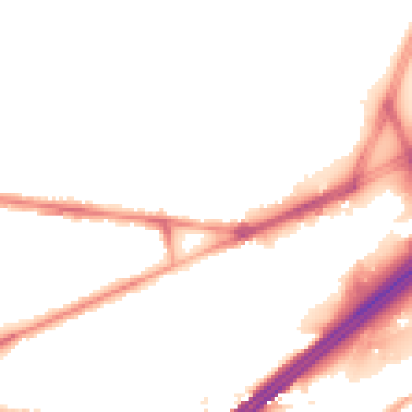 Night-time road noise heatmap for M34 5RS