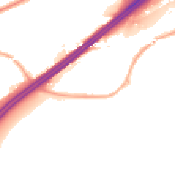 Night-time road noise heatmap for M34 5WD