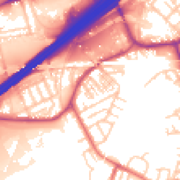 Daytime road noise heatmap for M34 5WL