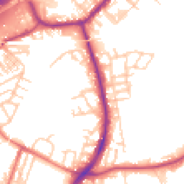 Daytime road noise heatmap for M34 5YG