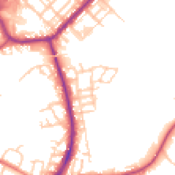 Daytime road noise heatmap for M34 5ZL