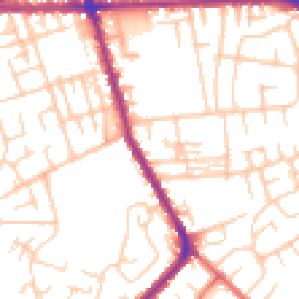 Daytime road noise heatmap for M34 6AH