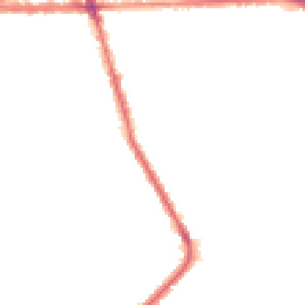 Night-time road noise heatmap for M34 6AH