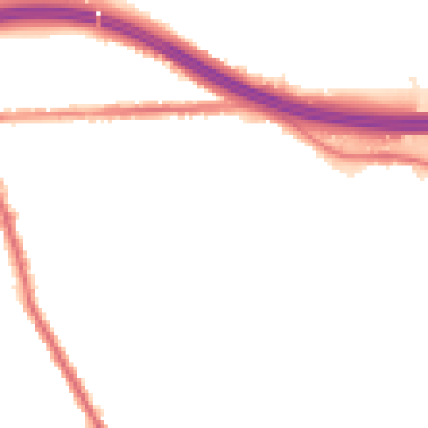 Night-time road noise heatmap for M34 6BF