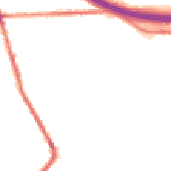 Night-time road noise heatmap for M34 6EA