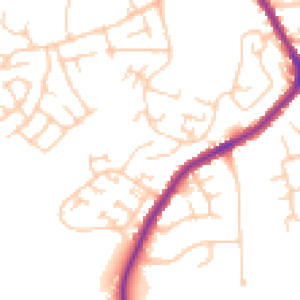 Daytime road noise heatmap for M34 6FX