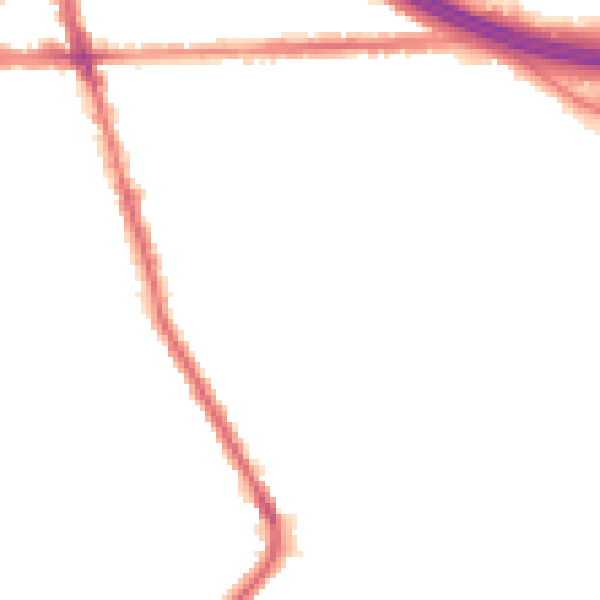 Night-time road noise heatmap for M34 6HG