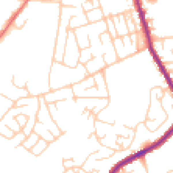 Daytime road noise heatmap for M34 6LL