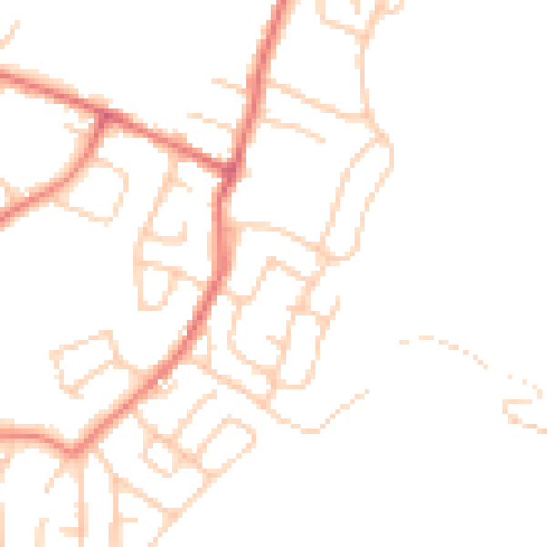 Daytime road noise heatmap for M34 7GU