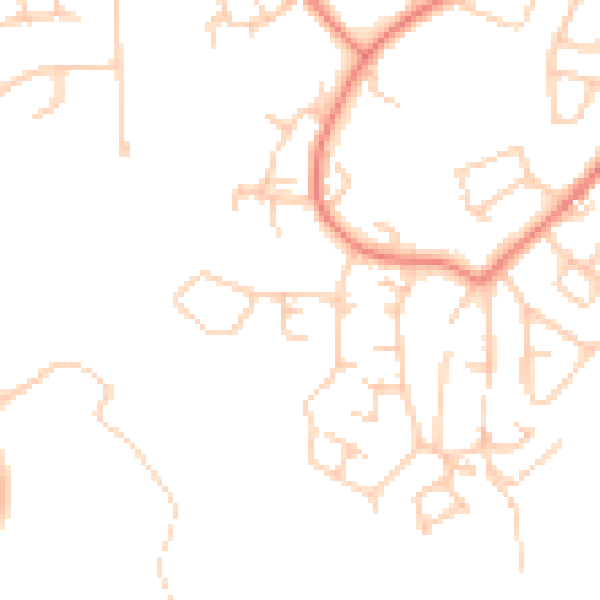 Daytime road noise heatmap for M34 7LY